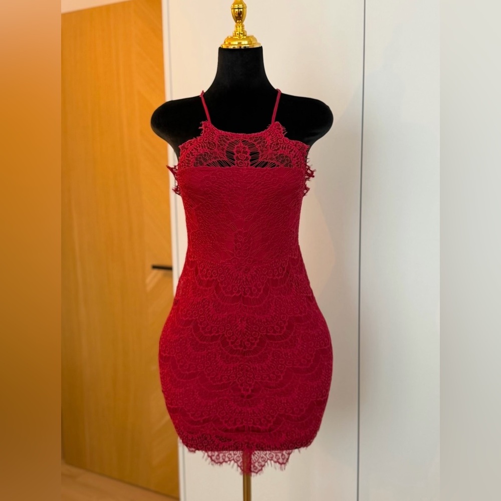 Intimately by Free People Red Lace Cocktail Dress | Siren Muse